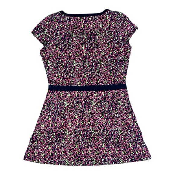 Sourpuss NWT Black Neon Pink Yellow Animal Print Cap Sleeve Mini Dress 3XL - Picture 3 of 9